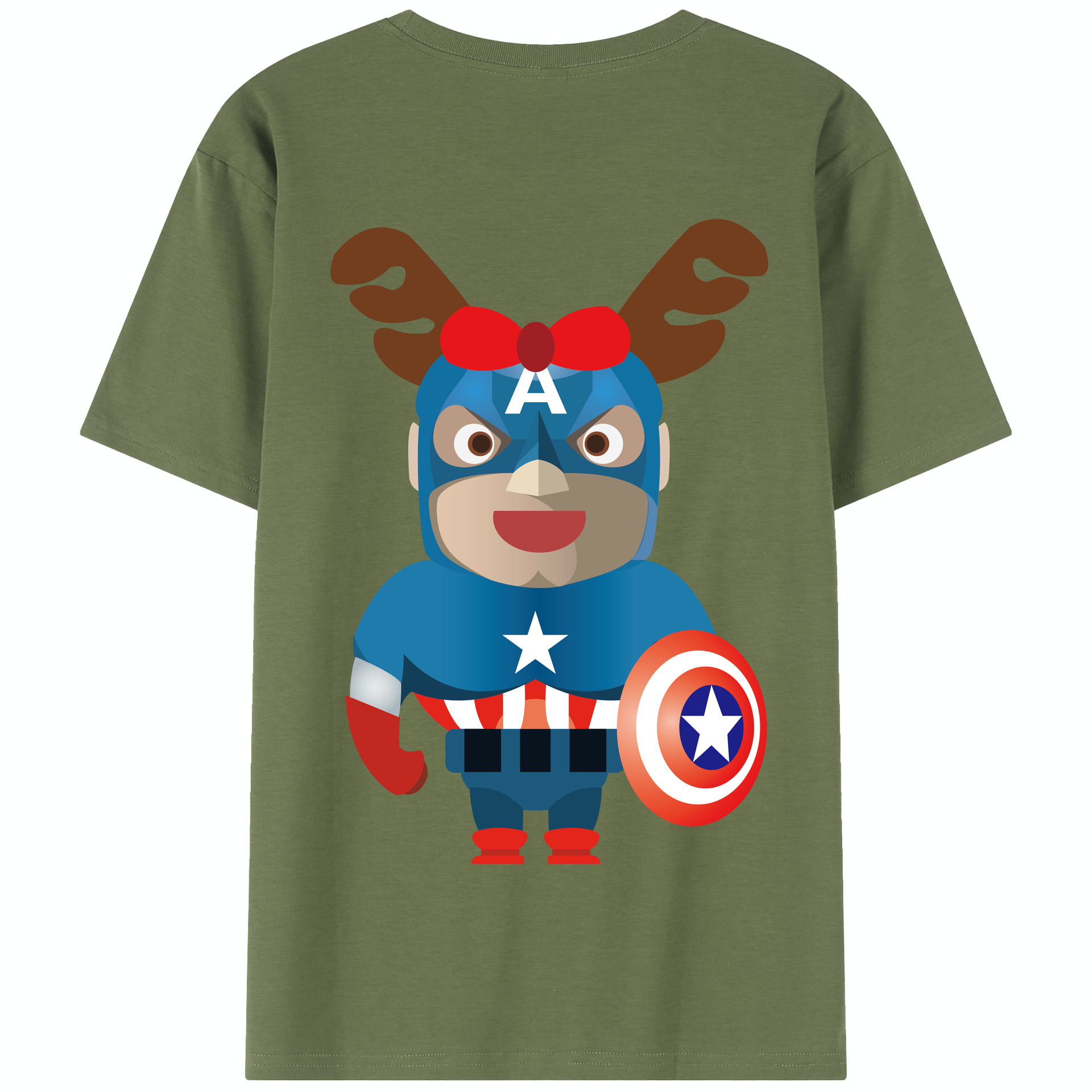 （画像用） アベンジャーズ The Avengers 綿100％半袖Tシャツ（背面プリント）
